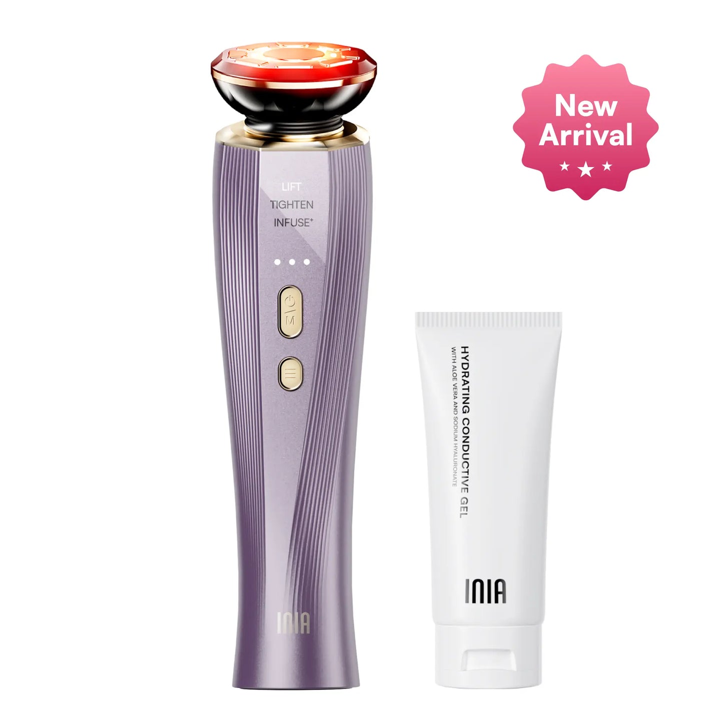 [New Color Drop] INIA FLARE All-In-One Facial Beauty Device, 3-In-1 Facial Massager Beauty Device for Face and Neck Skin Rejuvenation Lifting/ Tightening/ Infusing, Summer Beauty Gift Ideas
