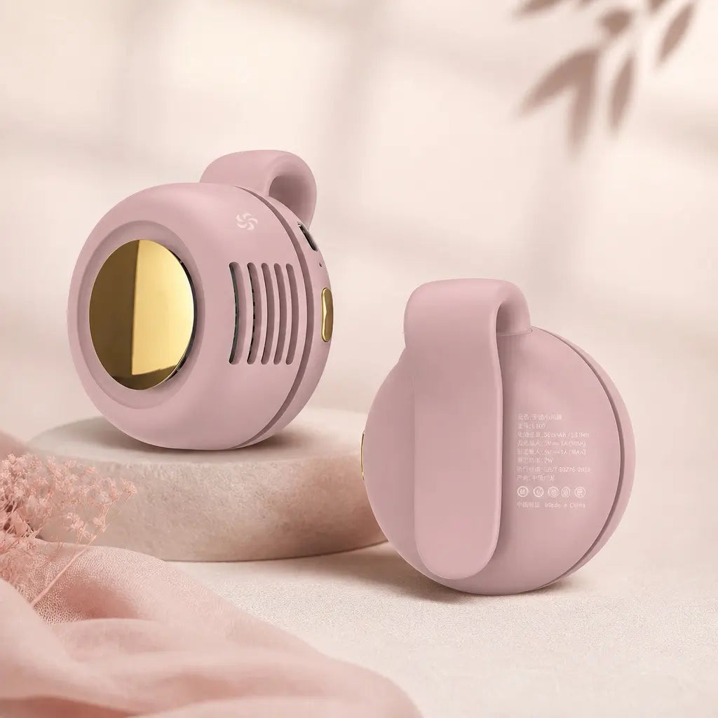 Portable Silent Mini Bladeless Electric Fan,Adjustable 3-Speed Suspended Waist Fans,Phone Cooling Fan,Personal Fan,Rotating Bodyfan Suitable for Outdoor Travel,Fathersdaygift,Rechargeable Personal Fan,Handheld Turbo Fan,Perfect Gift