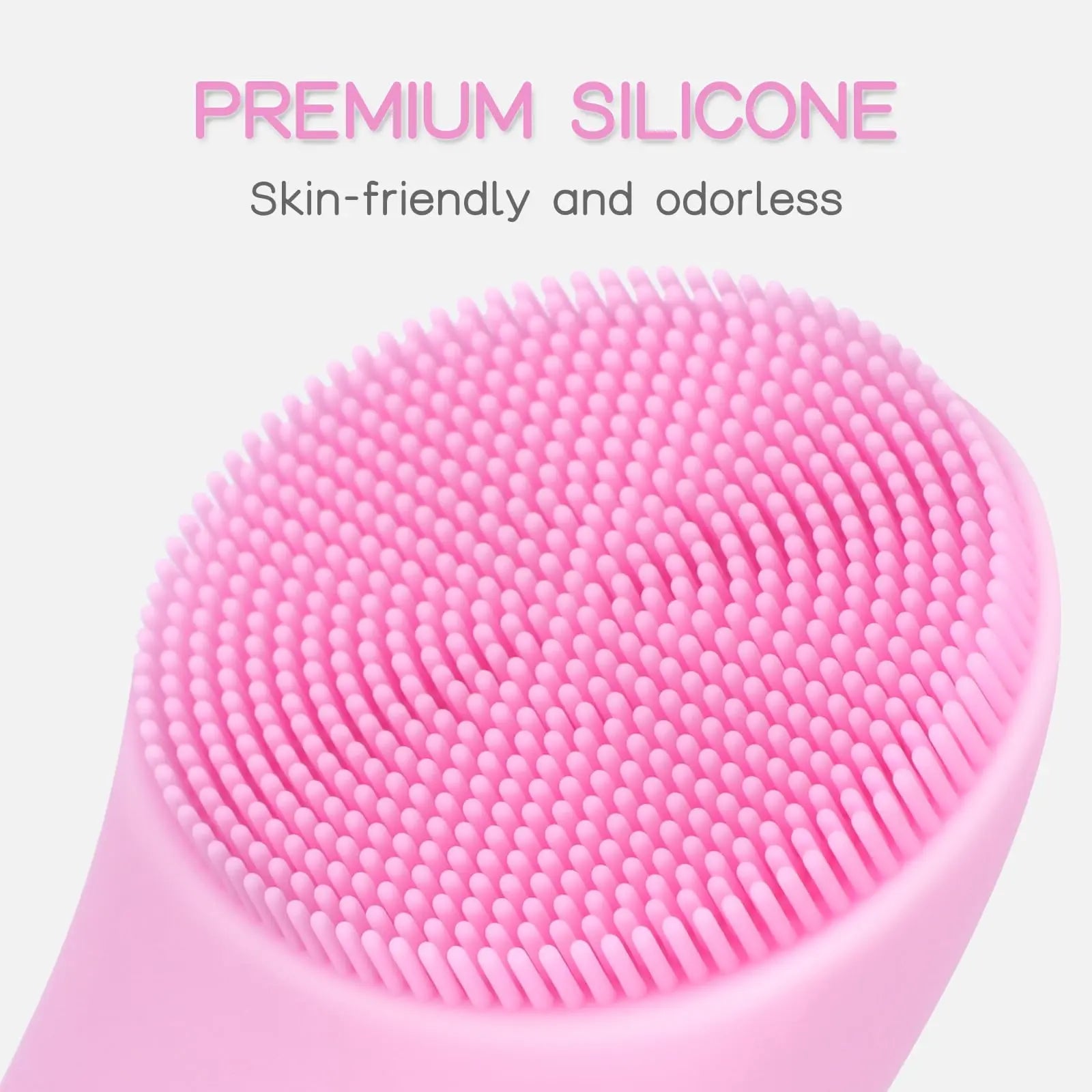 Facial Cleansing Brush, PRITECH Heatable Vibrating Face Scrubber with Massage, Silicone Face Scrubber for Women & Men, Electric Facial Cleanser for Deep Cleansing, Gentle Exfoliating (Pink) Summerwins Dealsforyoudays