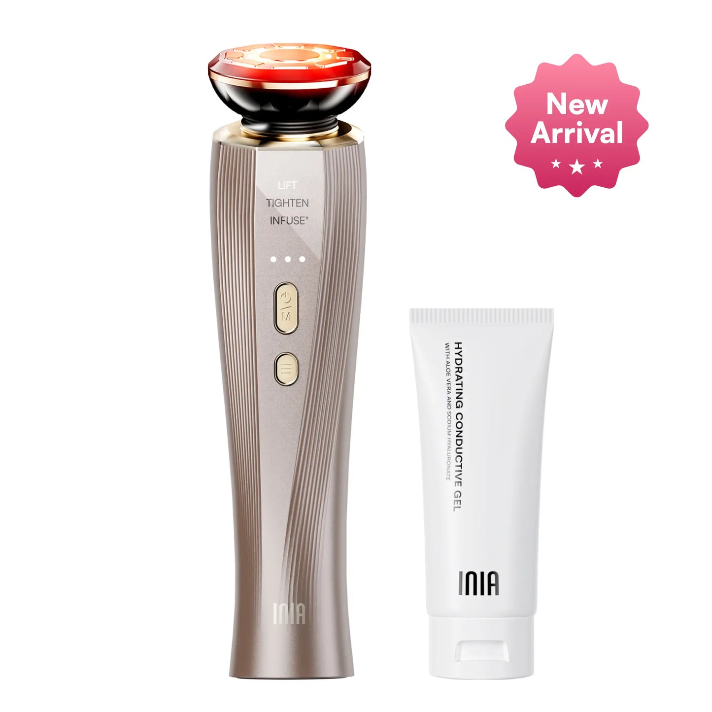 [New Color Drop] INIA FLARE All-In-One Facial Beauty Device, 3-In-1 Facial Massager Beauty Device for Face and Neck Skin Rejuvenation Lifting/ Tightening/ Infusing, Summer Beauty Gift Ideas