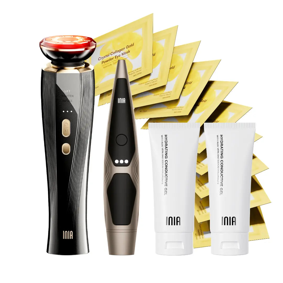 [New Color Drop] INIA FLARE All-In-One Facial Beauty Device, 3-In-1 Facial Massager Beauty Device for Face and Neck Skin Rejuvenation Lifting/ Tightening/ Infusing, Summer Beauty Gift Ideas
