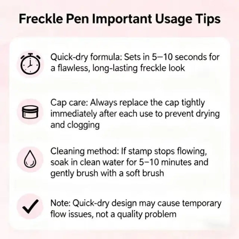 Waterproof Freckles Pen: Faux Freckle Stamp and Fine Tip Eyeliner for Realistic, Long-Lasting Freckles and Effortless Makeup, Perfect for Daily Wear and Cosplay