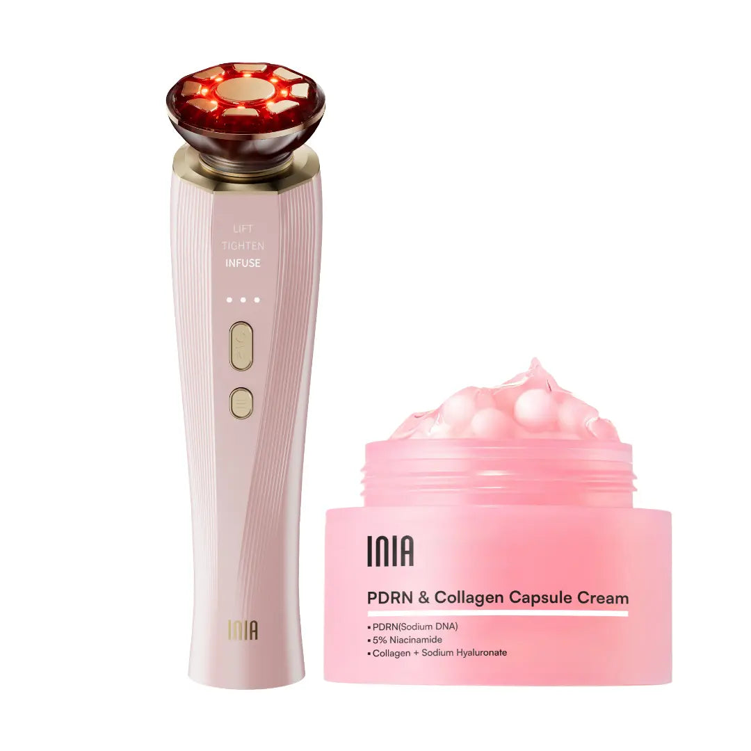 [New Color Drop] INIA FLARE All-In-One Facial Beauty Device, 3-In-1 Facial Massager Beauty Device for Face and Neck Skin Rejuvenation Lifting/ Tightening/ Infusing, Summer Beauty Gift Ideas