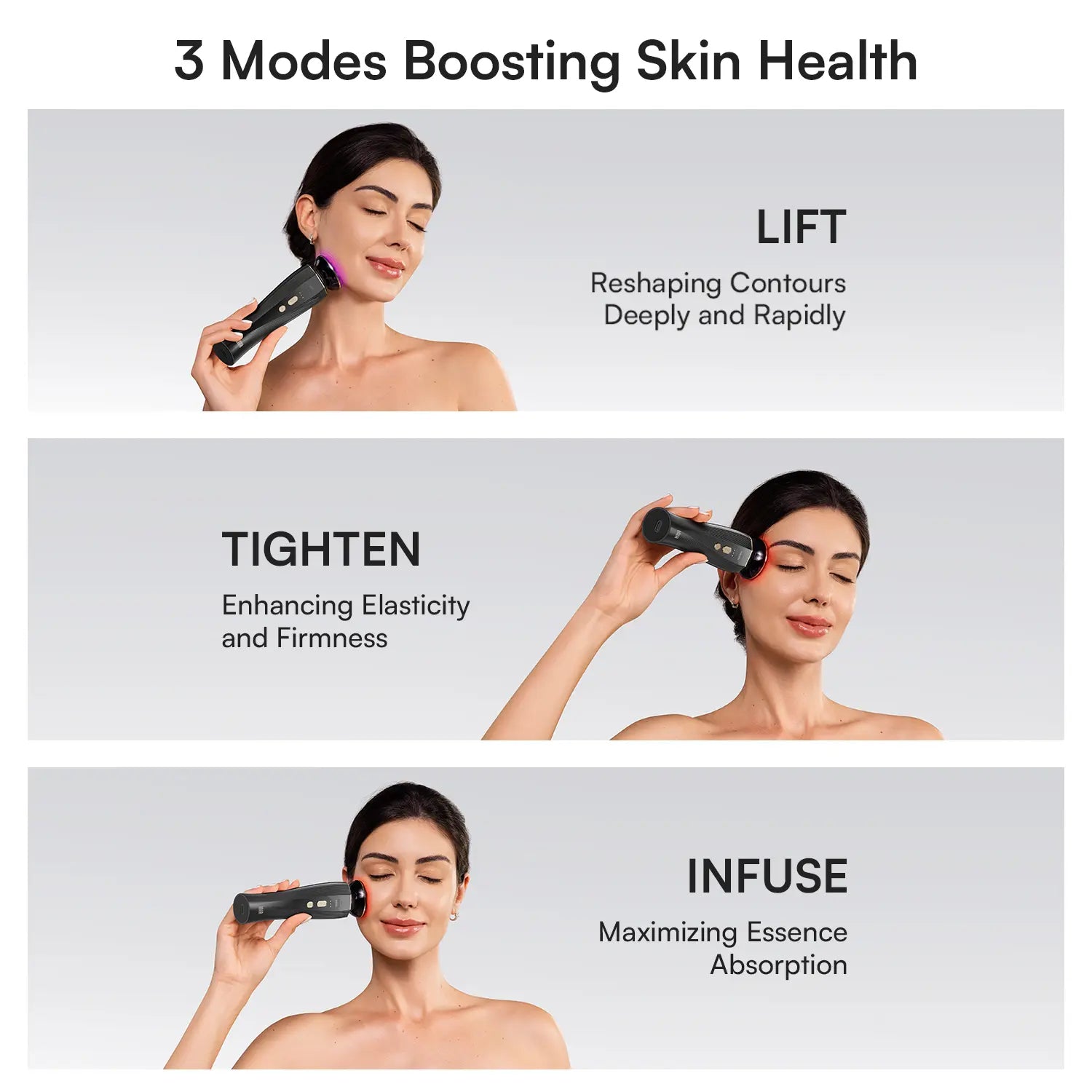 [New Color Drop] INIA FLARE All-In-One Facial Beauty Device, 3-In-1 Facial Massager Beauty Device for Face and Neck Skin Rejuvenation Lifting/ Tightening/ Infusing, Summer Beauty Gift Ideas