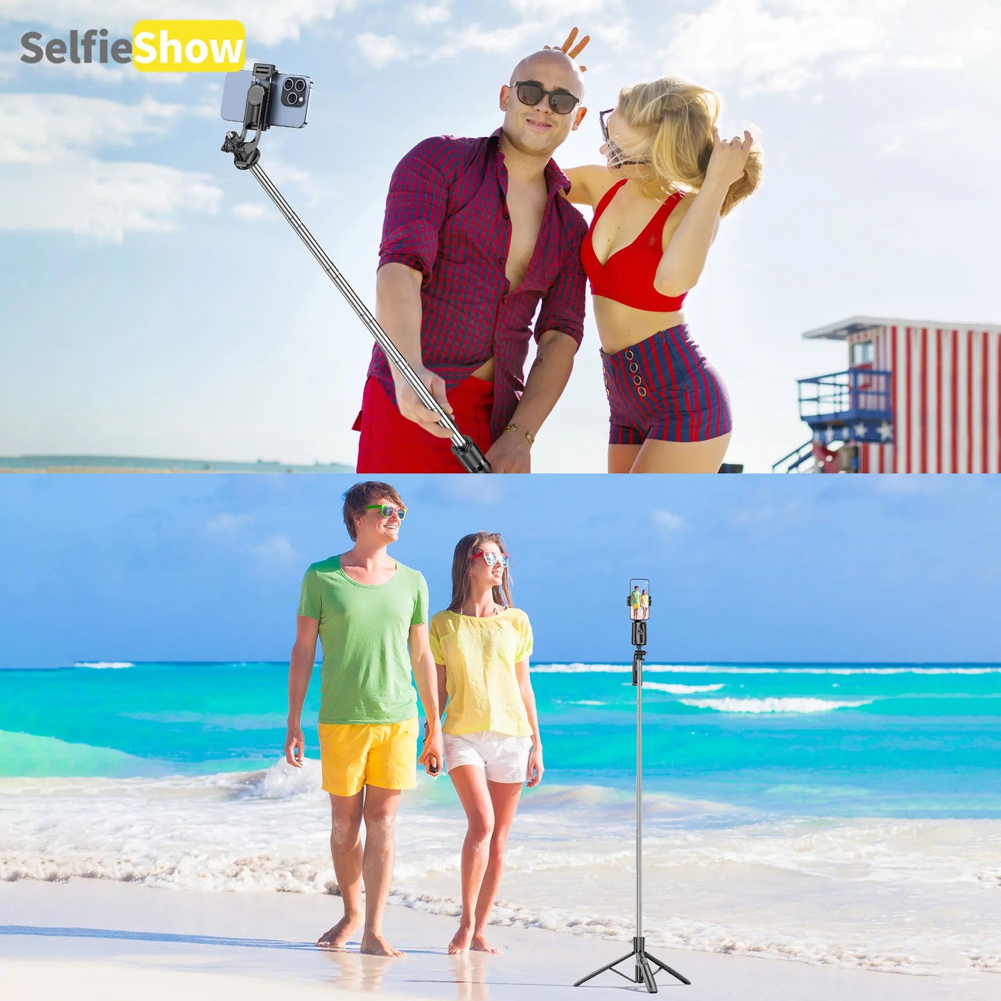 Smart AI Facial Recognition Phone Tripod, Selfie Stand, Remote Tripod, 360° Pan & Tilt, Panoramic Tracking & Stabilization for Home & Outdoor Use #GLOBAL PICKS